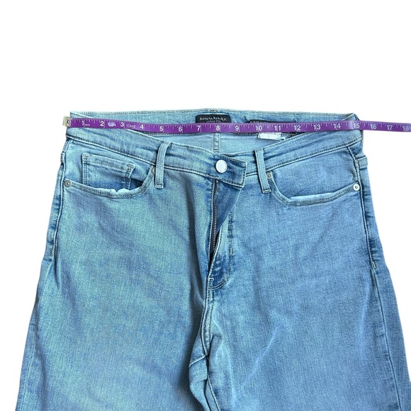 Banana Republic Light Blue Skinny Jeans Raw Hem Mid Rise Size 30 Long - Picture 6 of 7